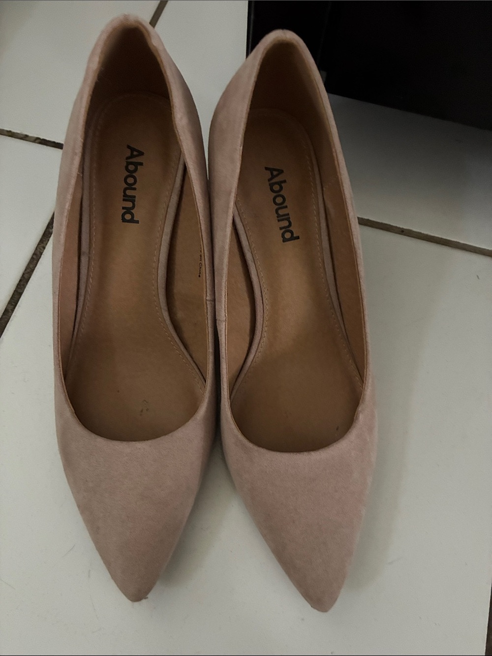 Abound Pointed Toe Flats in Blush Pink
